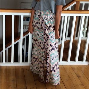 Long slitted skirt beautiful pattern